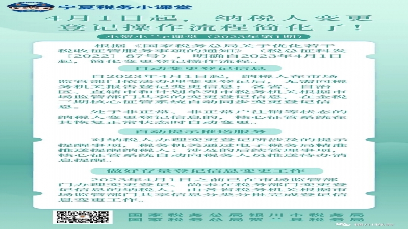 【稅務(wù)課堂】4月1日起，納稅人變更登記操作流程簡(jiǎn)化了！